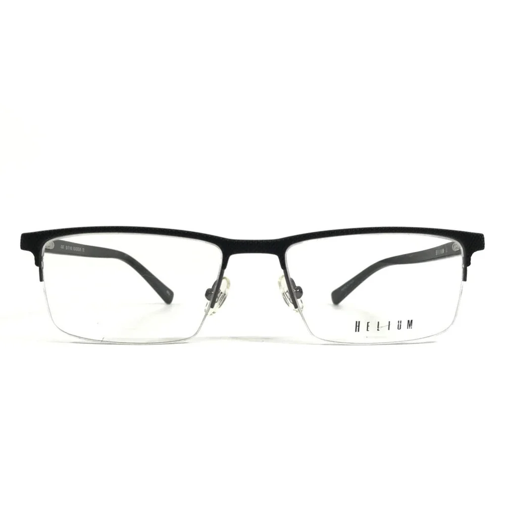 Helium Eyeglasses Frames 4347 BLACK/GUN Black Gunmetal Half Rim 52-17-140